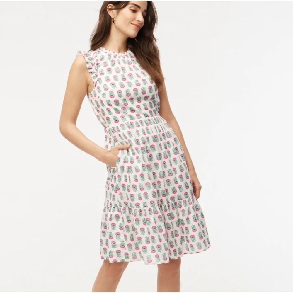 J. Crew factory ruffle sleeve dress